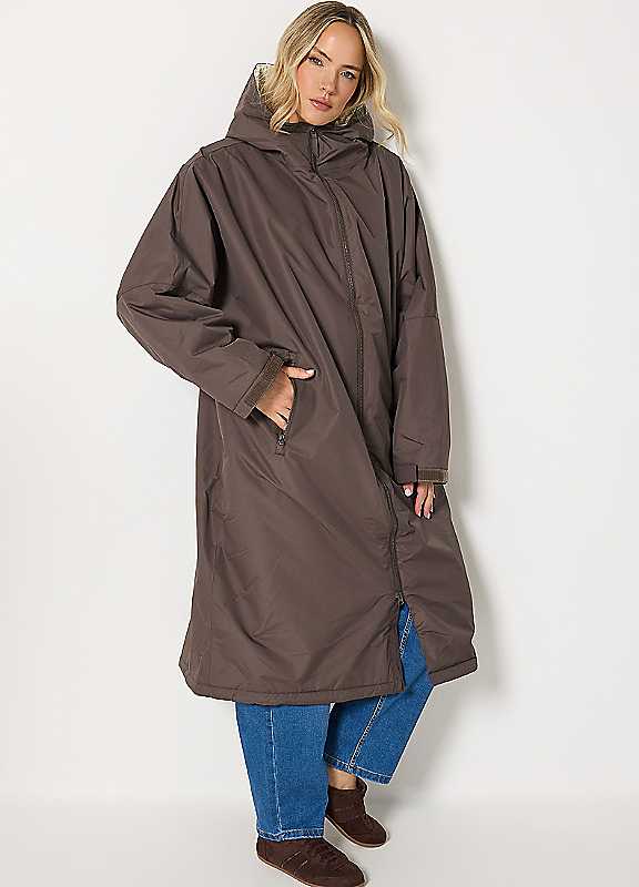 Long Tall Sally Women's Brown Tall Borg Lined Robe In | : Large - Image 8