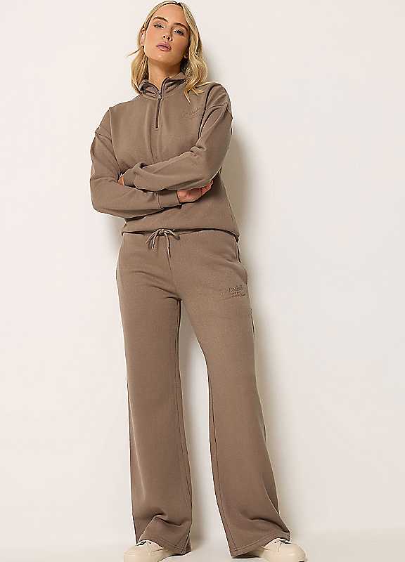 Long Tall Sally Women's Brown Tall Wide Leg Joggers In | : Large - Image 4