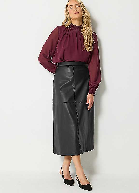 Long Tall Sally - LTS Tall Faux Leather Maxi Skirt - Women's - Image 3