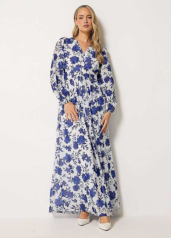 Long Tall Sally Women's Tall Floral Maxi Dress in White | Size: 20 - Image 3
