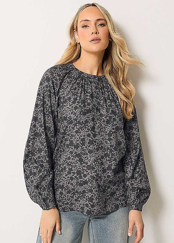 Long Tall Sally Women's Grey Tall Placket Blouse In | Size: 12 - Image 3