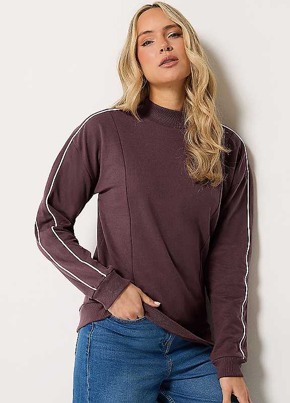 Long Tall Sally Women's Purple Tall High Neck Sweatshirt In | Size: 22/24 - Image 3