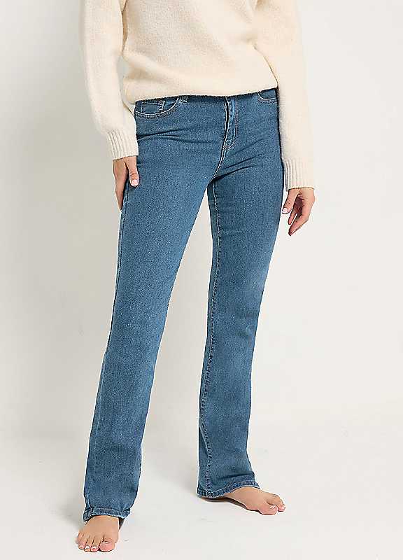 Long Tall Sally Women's Mid Blue Tall Stretch Bootcut Jeans In | Size: 22XL - Image 3