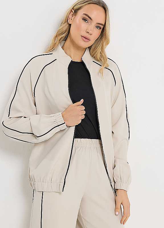 Long Tall Sally Women's Ivory Tall Piped Zip Through Jacket In | : Size 16 - Image 3