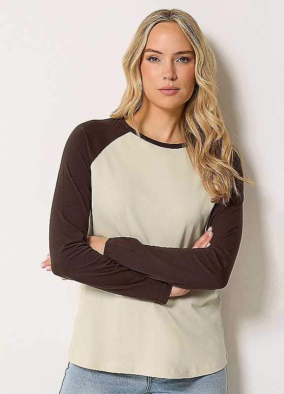 Long Tall Sally Women's Tall Raglan Cotton T-Shirt | Size: 8 - Image 2