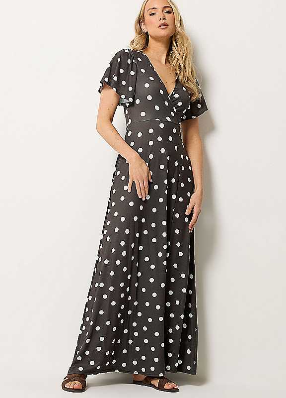 Long Tall Sally Women's Charcoal Tall Wrap Maxi Dress In | : Size 10 - Image 3
