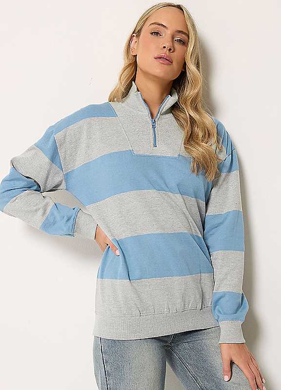 Lts Women's Grey Tall Half Zip Sweatshirt Size 22-24 - Image 3