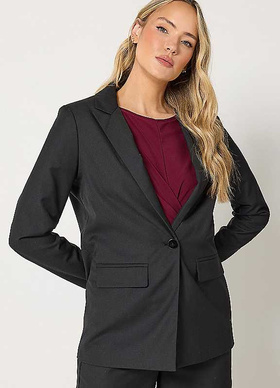 Long Tall Sally Women's Black Tall Tailored Blazer In Size 22 - Image 2