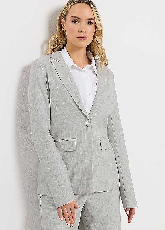 Long Tall Sally Women's Grey Tailored Blazer - Image 7