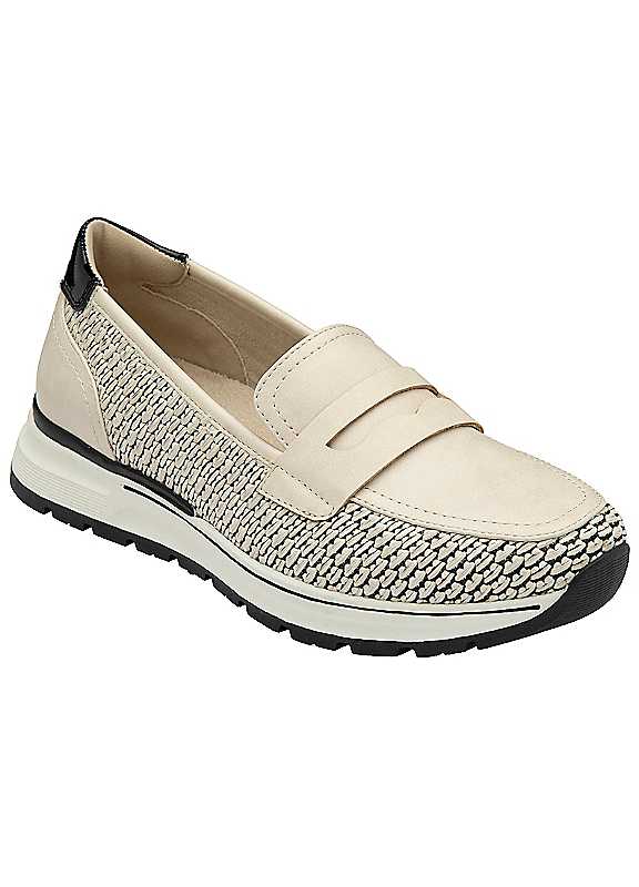 Lotus Women's Off White Florida Loafers
