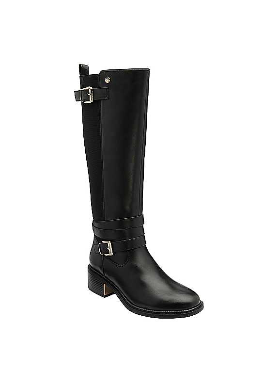 Lotus Women's Black Knee High Boots - Image 2