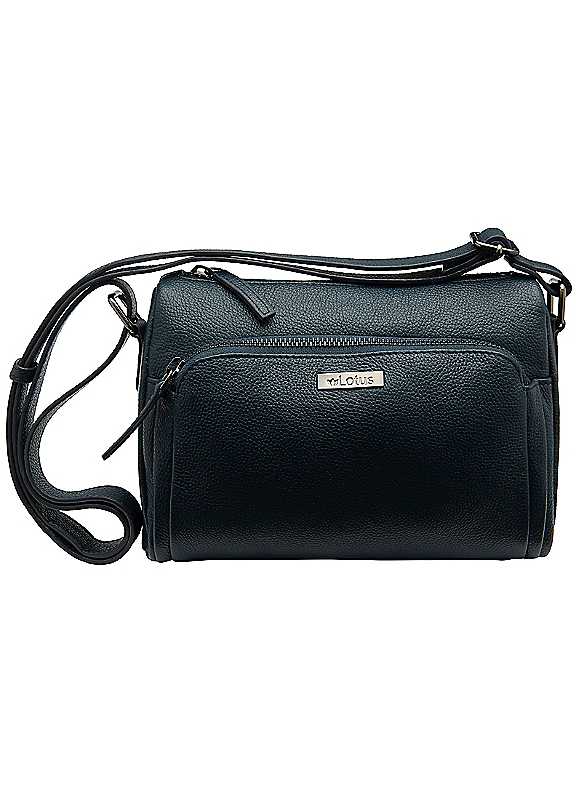 Lotus Ida Leather Cross Body Bag for Women in Navy One Size - Image 3