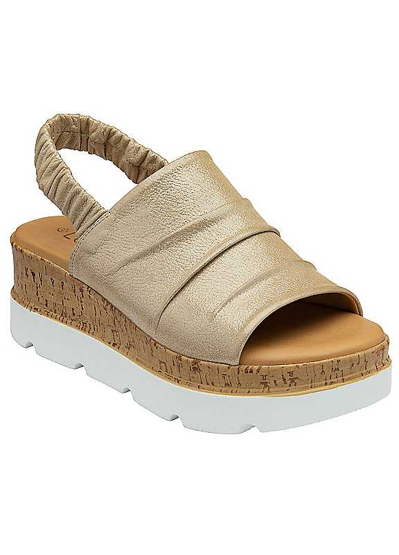 Lotus Women's Jessie Wedge Sandal - Gold - Size 6 - Image 3