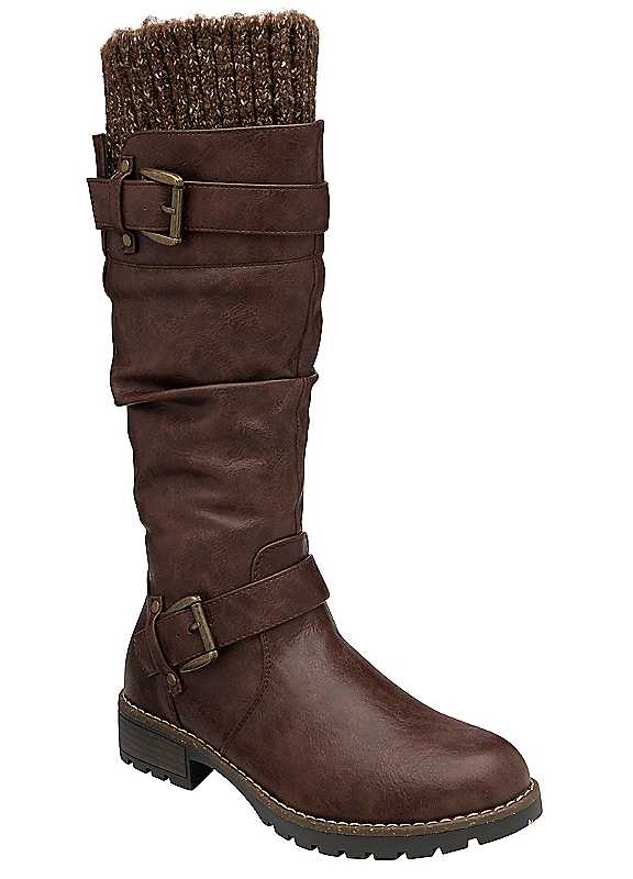 Lotus Womens Juniper Boots - Brown Fleece - Size UK 8 - Image 5