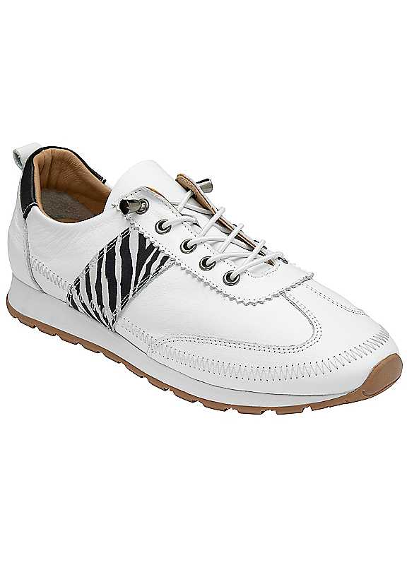Lotus Lola Women's Slip-On Trainers with Elasticated Laces in White Size 5 - Image 3