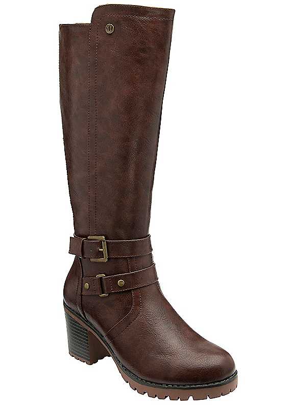 Lotus Women's Brown 'Melina' Heeled Knee High Boots In | : Size 7 - Image 3