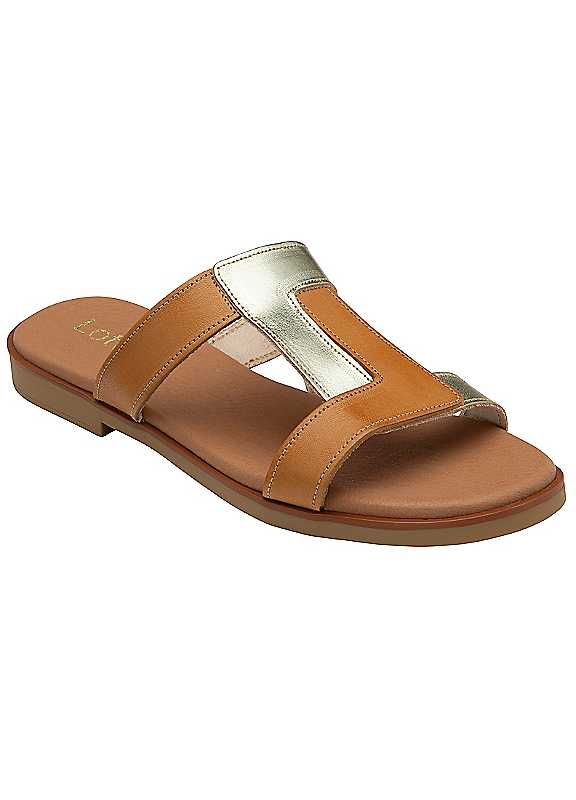 Lotus Women's Tan/Gold Milena Sandals Colour: : Size 3 - Image 2