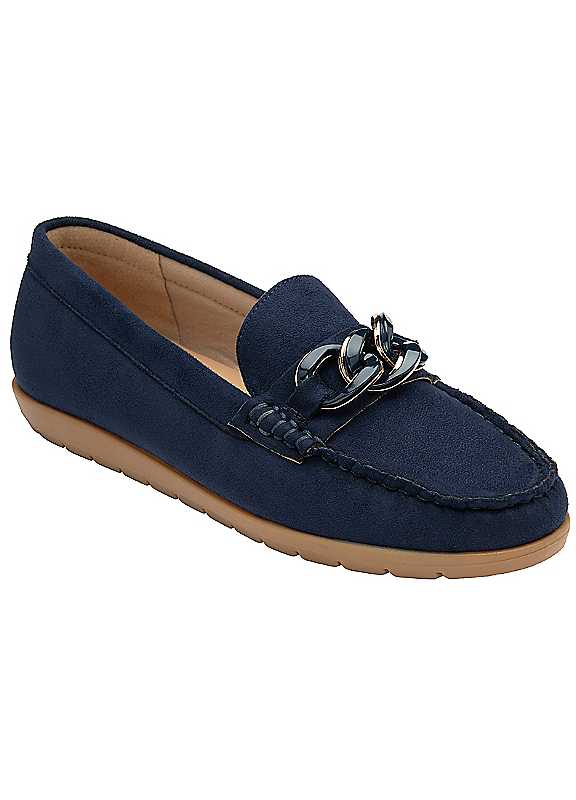 Lotus Women's Navy Coma Loafers Colour: : Size 3 - Image 2