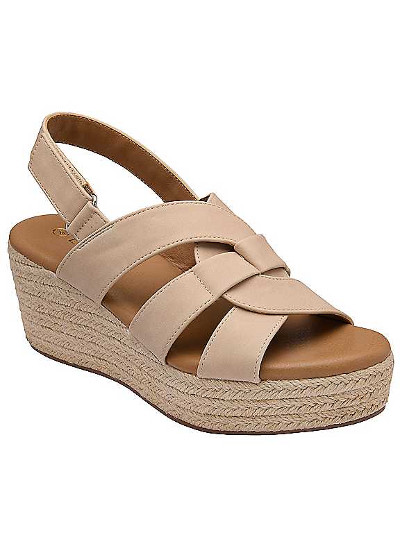 Lotus Women's Natural Casual Wedge Sandals - Image 4