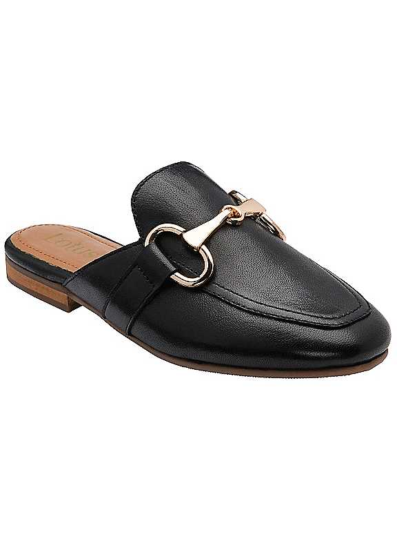 Lotus Women's Black Backless Sliders - Image 4