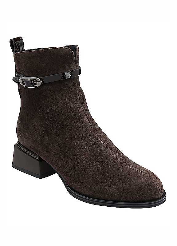 Lotus Women's 'Unez' Zip-Up Ankle Boots in Brown | Size: 3 - Image 3