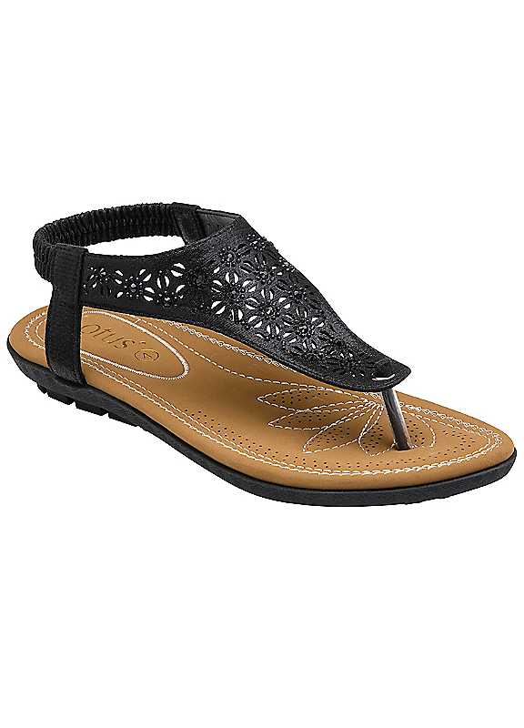 Lotus - Women's Sandal - Vena - Black - Size: 3 - Image 6