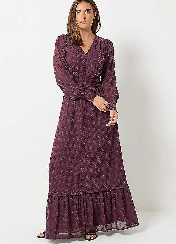 Long Tall Sally Women's Tall Button Maxi Dress in Purple | Size: 12 - Image 3