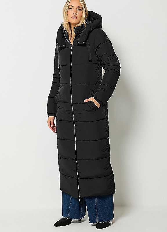 Lts Women's Black Tall Padded Maxi Coat Size 12 - Image 3