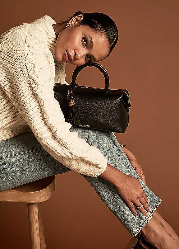 Luella Grey Women's Black 'Alessia' Bowler Tote In - Image 4