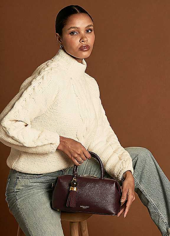 Luella Grey Women's 'Alessia' Bowler Tote Bag in Purple - Image 5