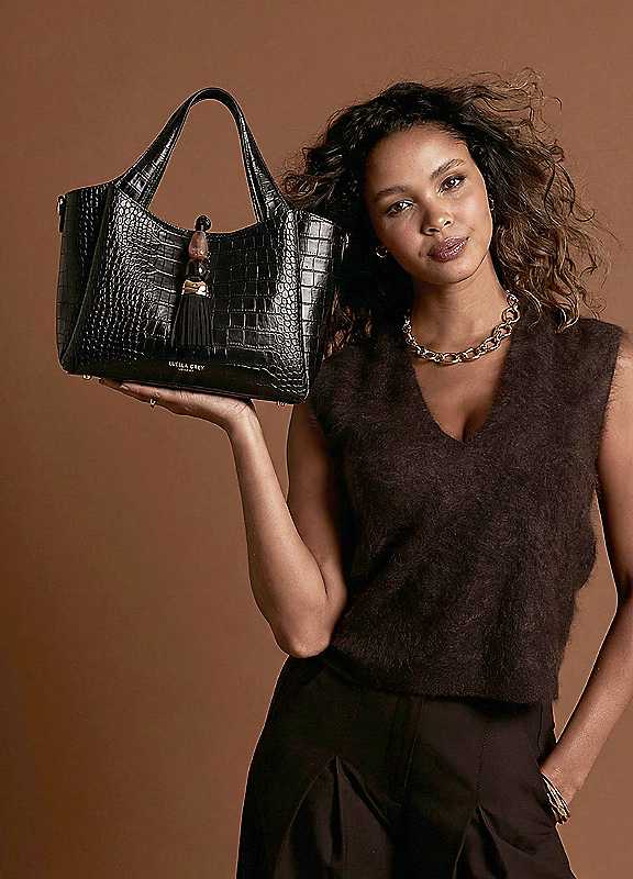 Luella Grey Etta Small Tote - Black - Image 5