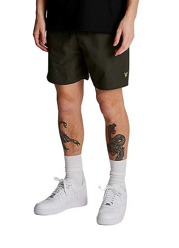 Lyle & Scott Men's Olive Lyle Scott Plain Swim Shorts Xxl