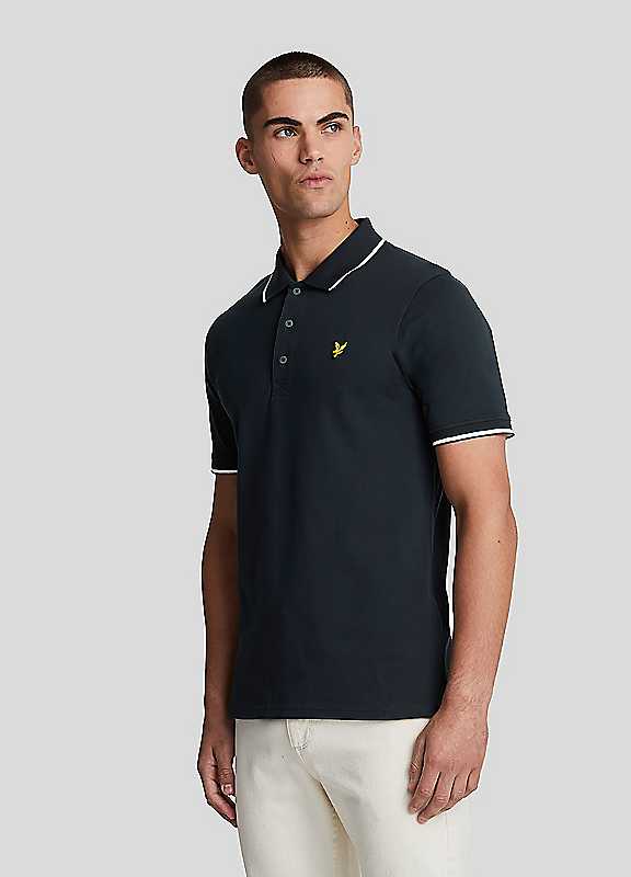 Lyle & Scott Men's Dark Navy/White Tipped Polo Shirt - Image 6