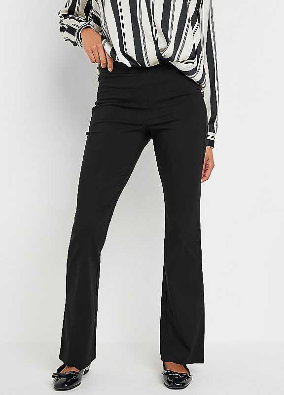 M&Co Women's Bengaline Trousers in Black | Size: 16S - Image 3