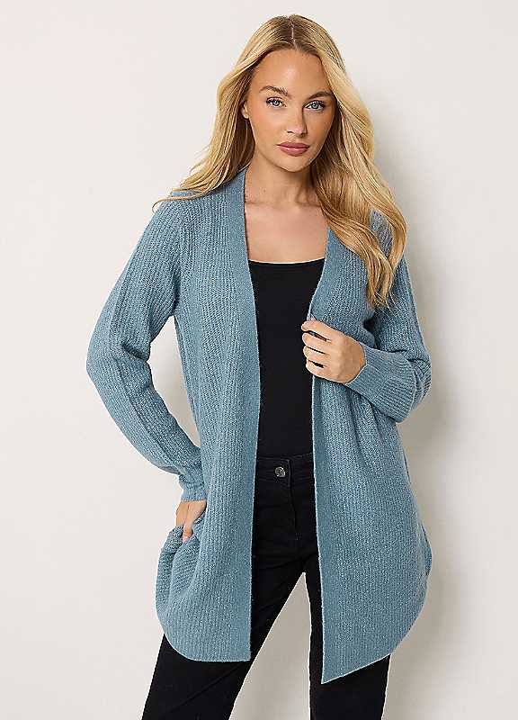 M&Co Women's Blue Knitted Cardigan Sweater In | : 22/24 - Image 2