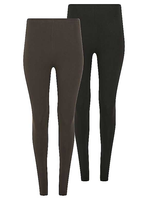 M&Co Women's 2 Pack Stretch Leggings Pants | Size: 16S - Image 2