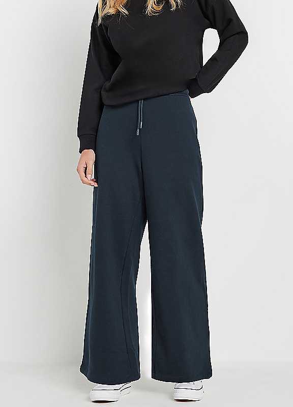 M&Co Women's Blue Petite Wide Leg Joggers In Size 18 - Image 4