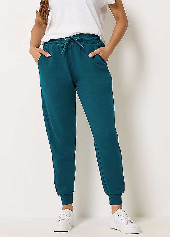 M&Co Women's Teal Petite Cuffed Joggers In | : Size 14 - Image 3