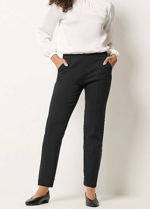 M&Co Black Mco Ponte Seam Detail Trousers - Image 3