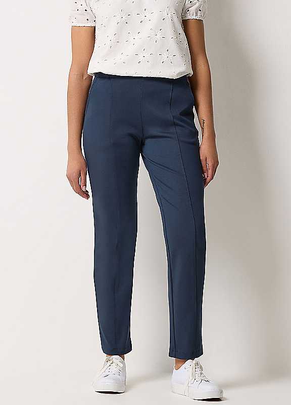 M&Co Blue Mco Ponte Seam Detail Trousers