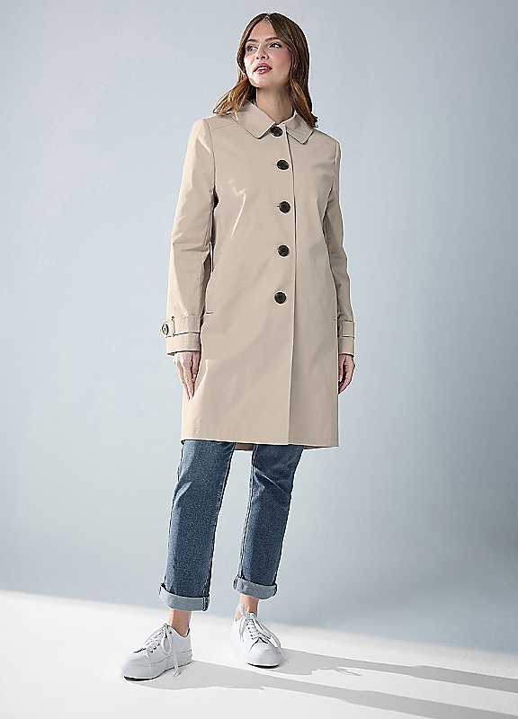 M&Co Women's Natural Single Breasted Mac Coat In Size 20 - Image 3