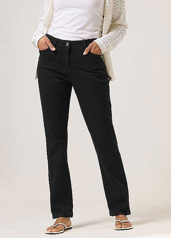 M&Co Women's Black Straight Leg Jeans In | Size: 18S - Image 4