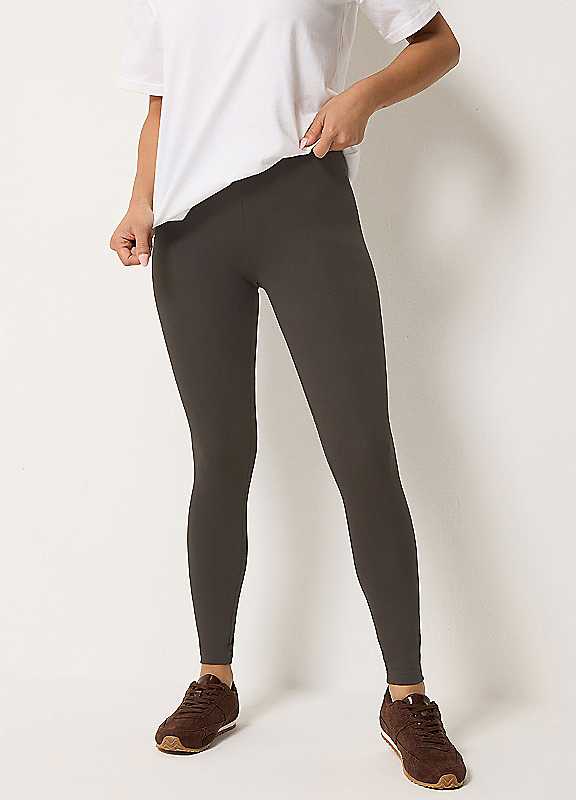 M & Co Women's Brown Stretch Leggings - Image 2