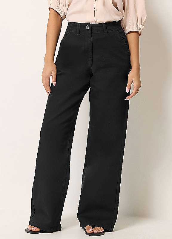 M & Co Women's Black Wide Leg Jeans - Image 3