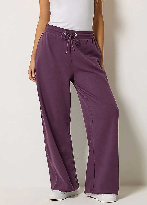 M&Co Women's Purple Wide Leg Joggers In | Size: 20 - Image 7