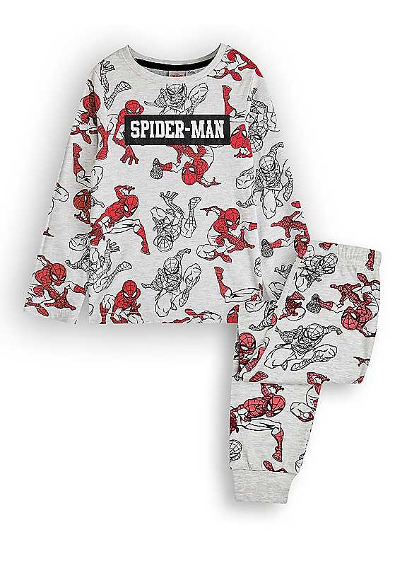 Marvel (5-6 Years) Long Sleeve Long Leg Pyjama Set (Boys Grey) - Image 4