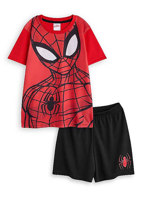 Marvel Boys Red Short Sleeve Short Leg Pyjama Set