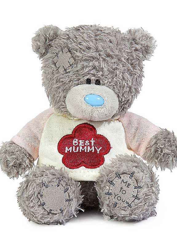 Me To You Tatty Teddy 'Best Mummy Ever' 10Cm Plush Bear With Satin Tag Official Collection - Grey - Image 5