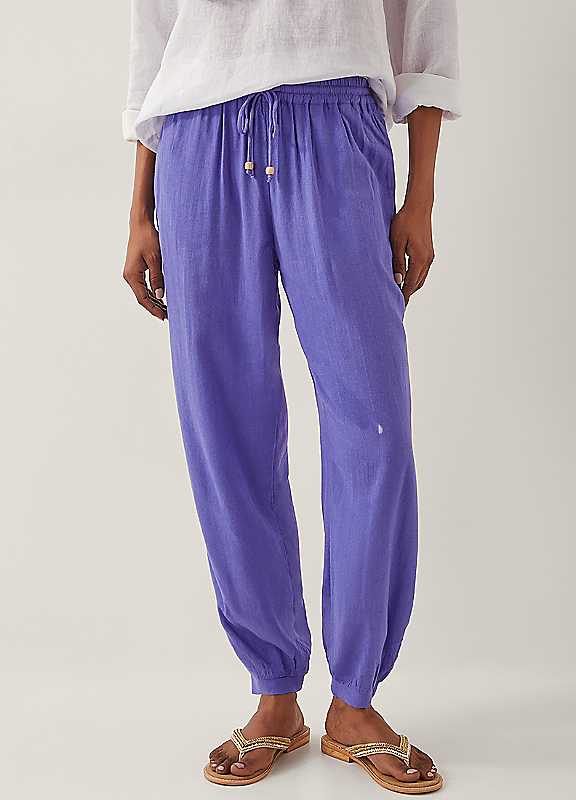Monsoon Blue Judy Tapered Trousers Large