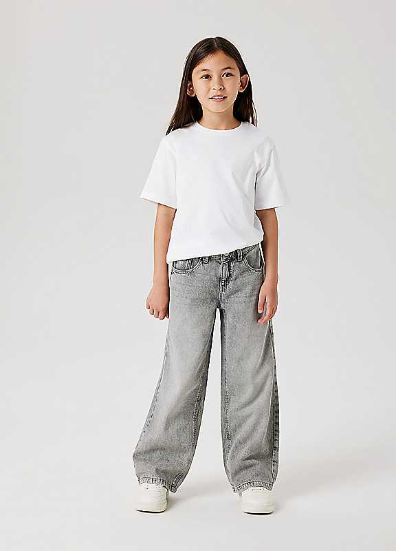 Name It Wide Leg Jeans Girls Denim Grey 9Y (132Cm) Kids - La Redoute - Image 2